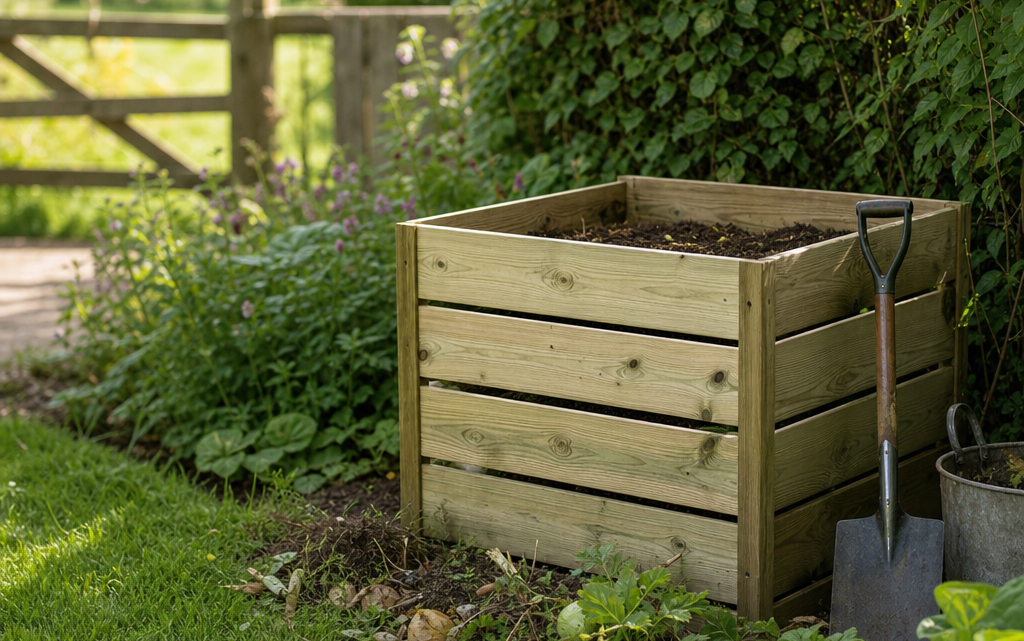 Siting a Timber Compost Bin Within a Working Garden