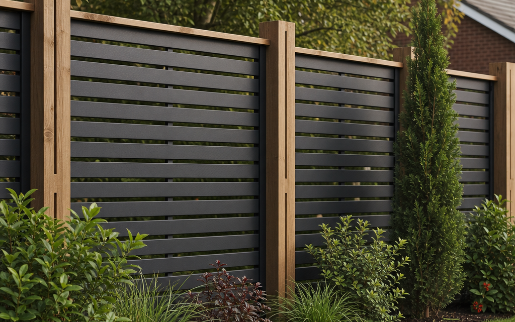 Slotted Timber Fence Posts for Decorative Garden Panels
