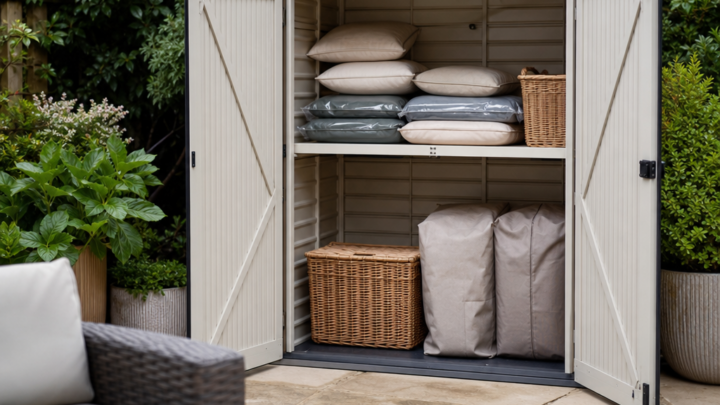 Storing Patio Cushions and Seasonal Accessories in Garden Storage Units