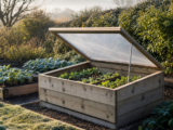 Using a Timber Cold Frame for Seedling Hardening and Early Crops – Guide to Planning cold frame placement and seasonal plant protection