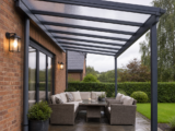 Wall-mounted patio covers: siting, support and drainage checks – Guide to Planning wall-mounted patio covers for sheltered outdoor seating